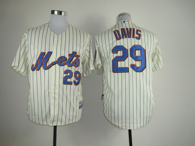 Men New York Mets #29 Davis Cream MLB Jerseys